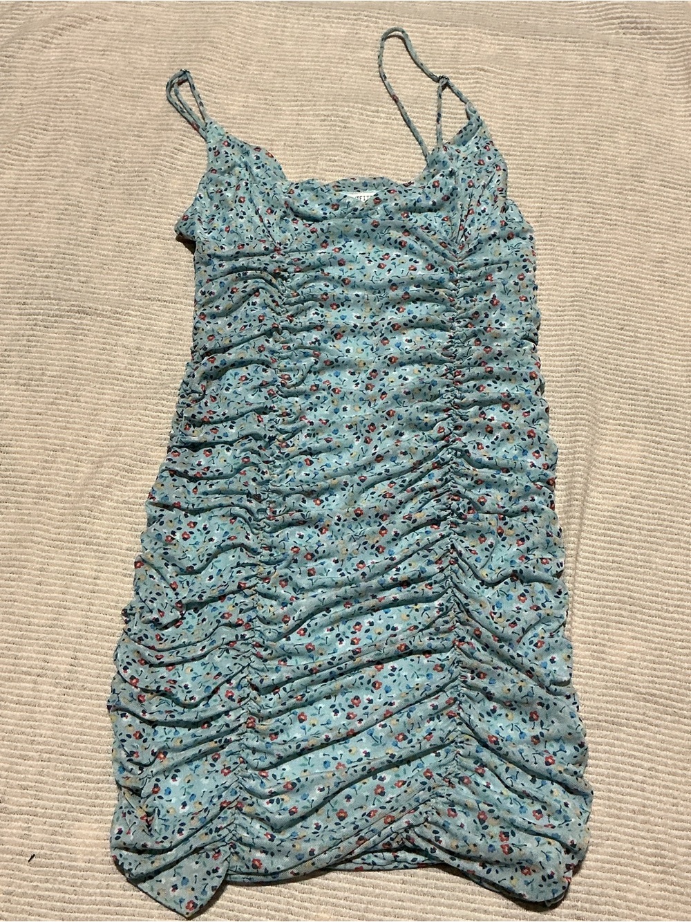 Urban Outfitters Light Blue Floral Mini Dress - Picture 2 of 5
